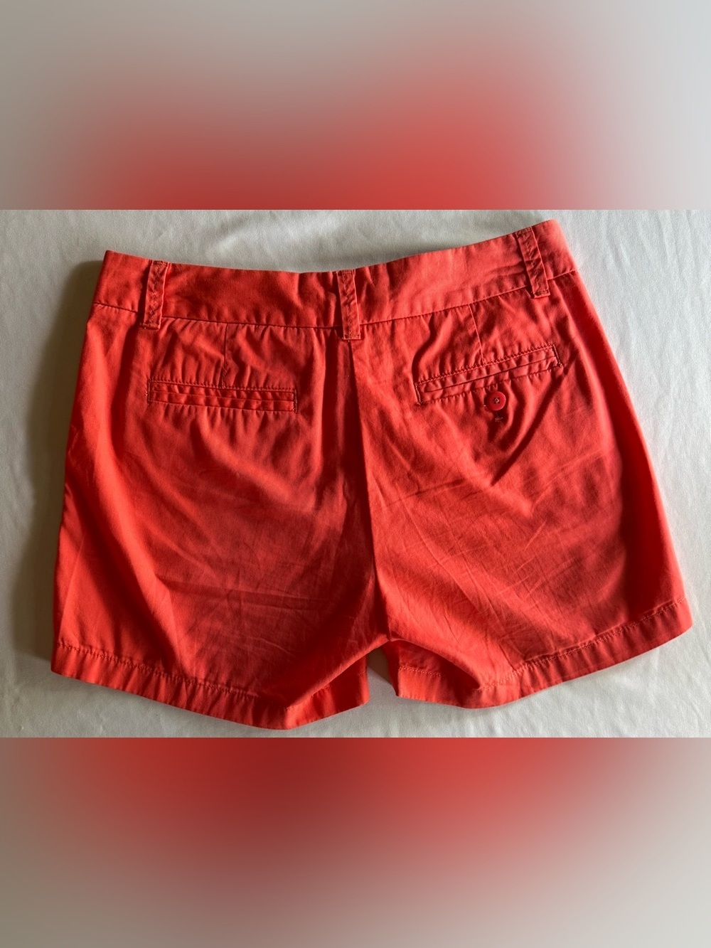 J.Crew Stretch Coral Pink Shorts Women Sz 0 Cotton Preppy - Picture 4 of 10